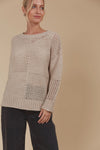 Wide round neck
Drop shoulder
Long sleeves
Hip-length
Contrasting weave design
Easy fit
80% Acrylic, 20% Wool