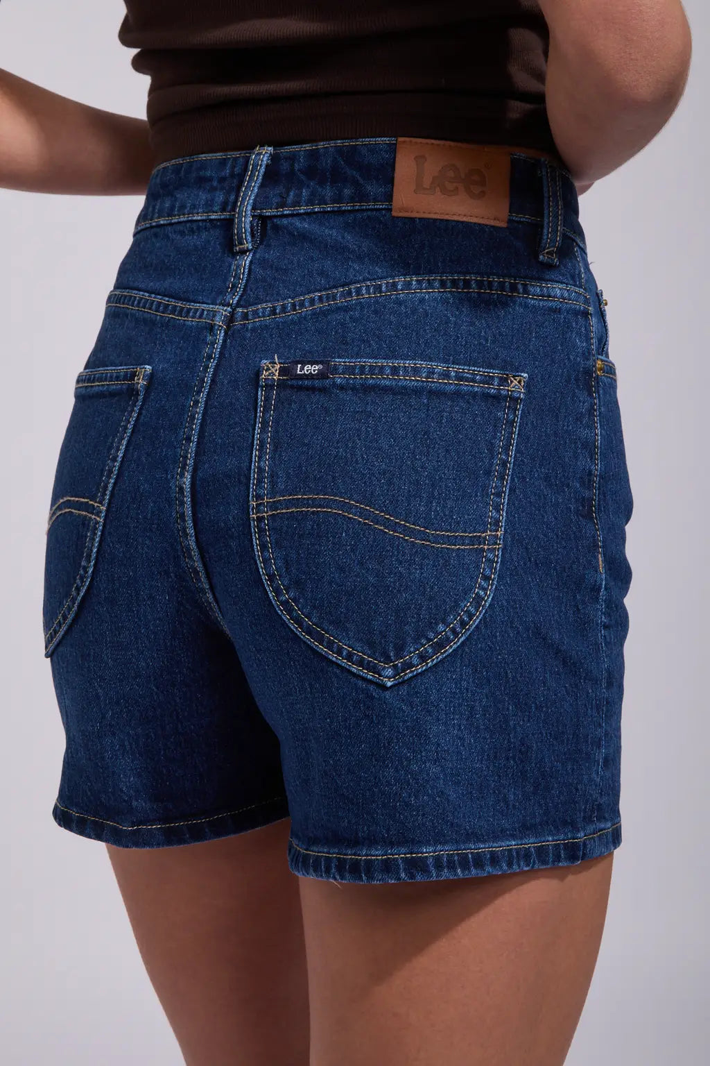 High-rise fit

Relaxed A-line shape

Zip fly closure

Finished hem (can be rolled)

Contrast stitching &amp; silver metal trims

Vegan faux leather patch

99.5% Cotton, 0.5% Elastane