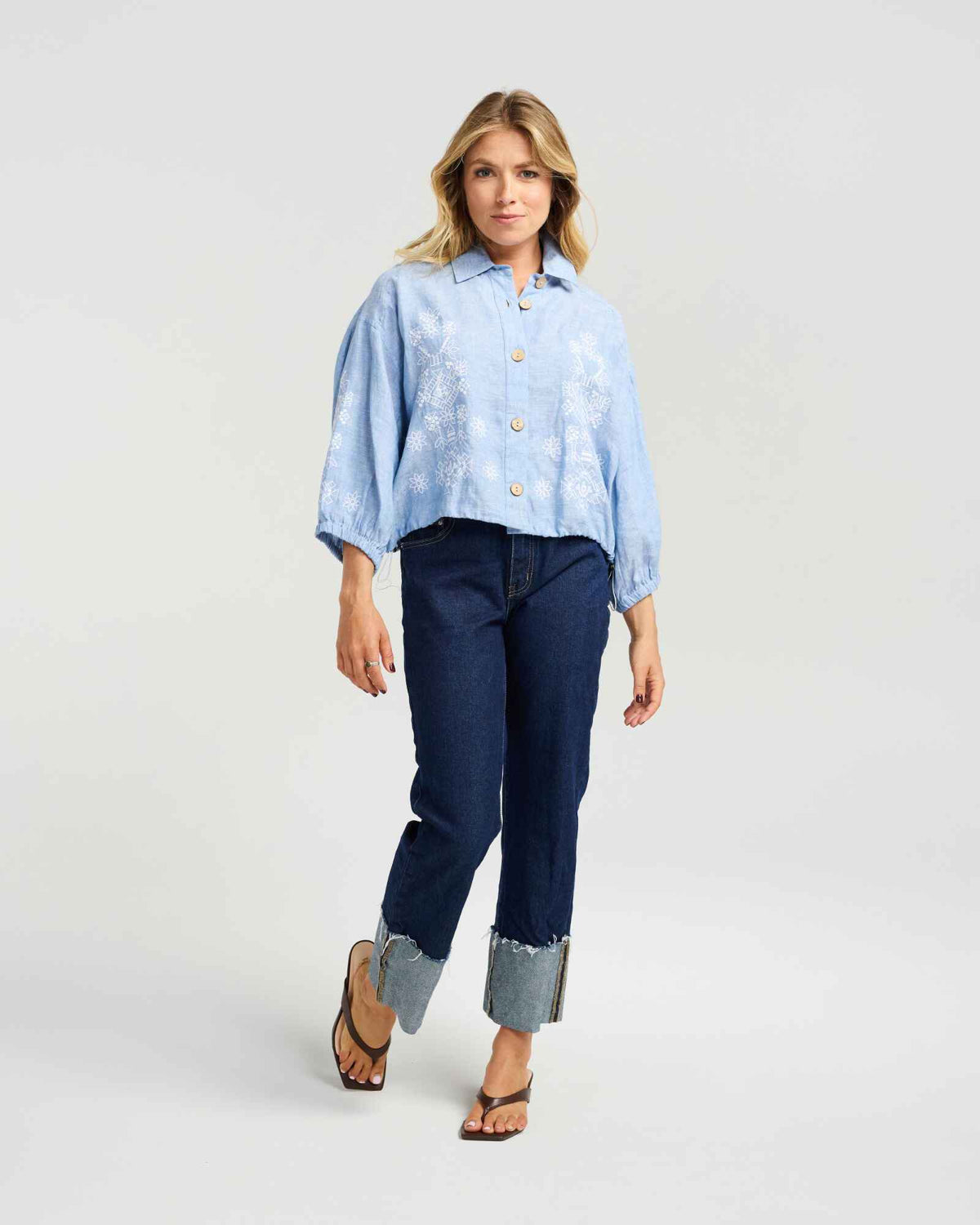NMBR Rose Dallas Jacket Powder Blue