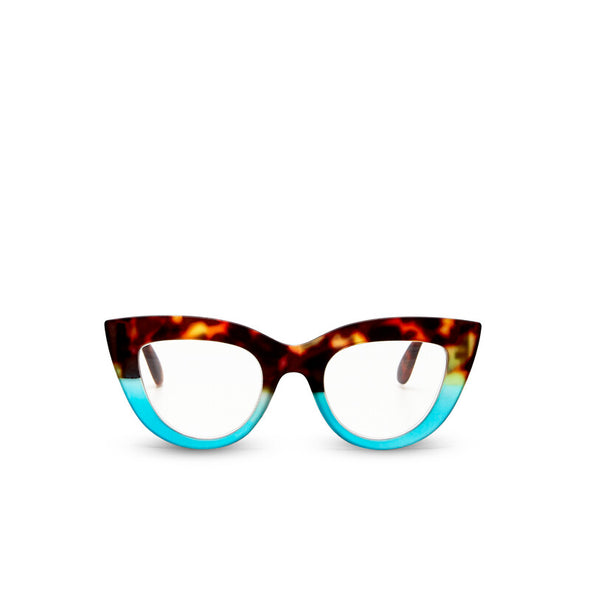 Category: Reading Glasses

Frame colour: Havana and Blue

Iconic Cat Eye silhouette with raised corners and large lenses

Crafted with OKKIA’s signature soft-touch material for comfort

Designed for clarity, comfort, and timeless style