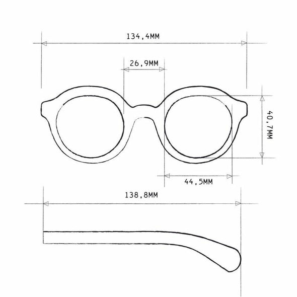 Okkia Lauro Havana/Blue Sunglasses