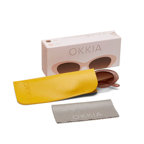 Okkia Lina Pink/Brown Sunglasses