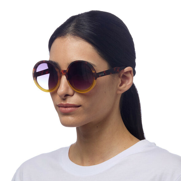 Okkia Monica Havana/Yellow Sunglasses