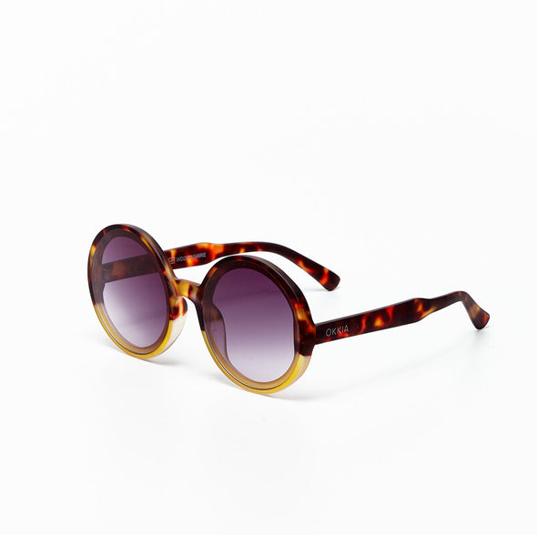 Okkia Monica Havana/Yellow Sunglasses