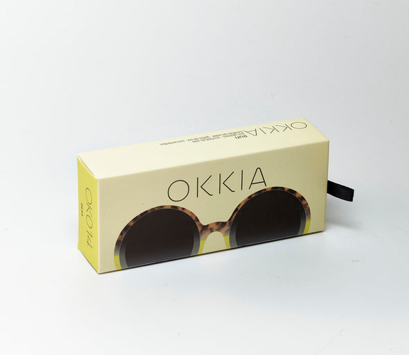 Okkia Monica Havana/Yellow Sunglasses