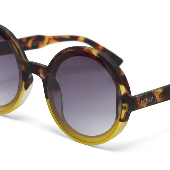 Okkia Monica Havana/Yellow Sunglasses