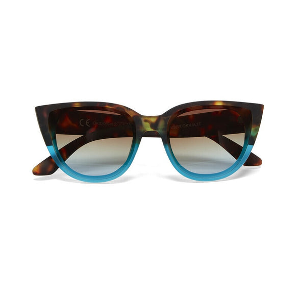 Okkia Silvia Havana/Blue Sunglasses