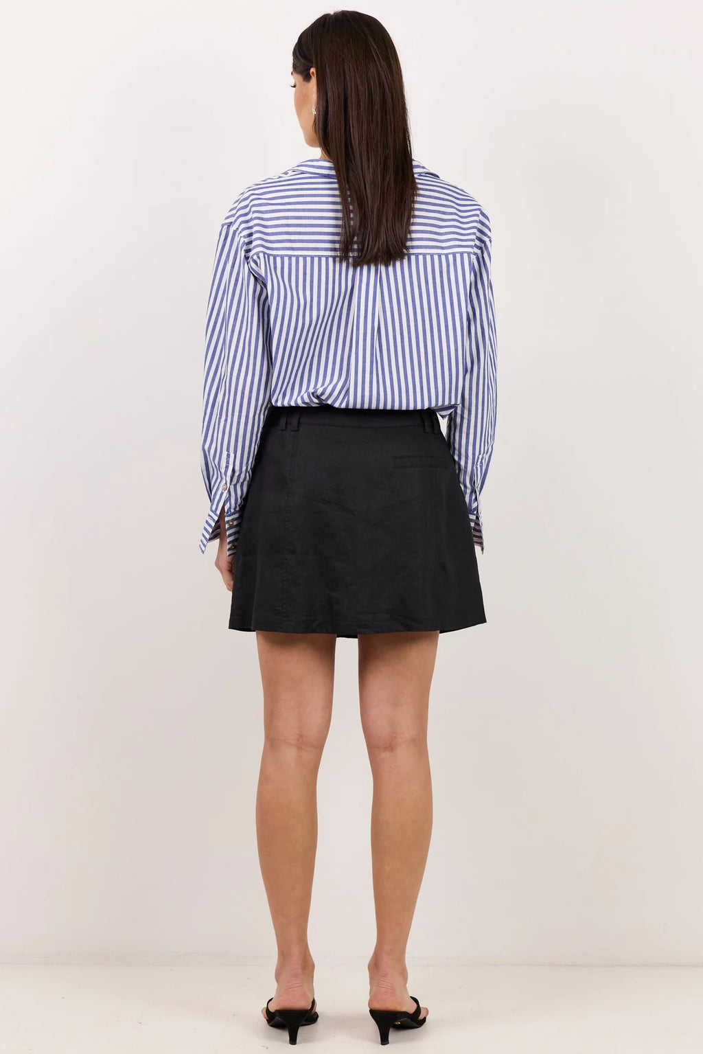 Alignment Black Linen Mini Skort