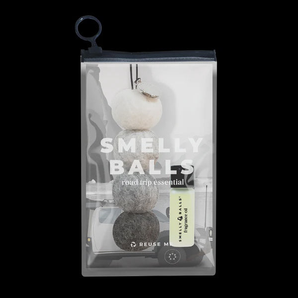This set includes four unscented felt balls with a branded charm and elastic string, making them easy to hang in your car and a 5mL bottle of our captivating Tobacco and Vanilla fragrance oil, 