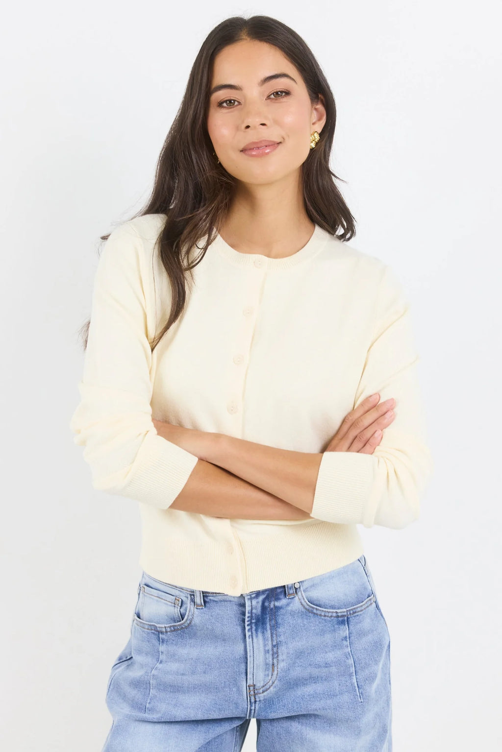 Stories Be Told Autograph Butter Soft Fine Gauge Crewneck Cardigan