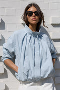 Stories Be Told  Element Ice Blue Funnel Neck Bomber Jacket
