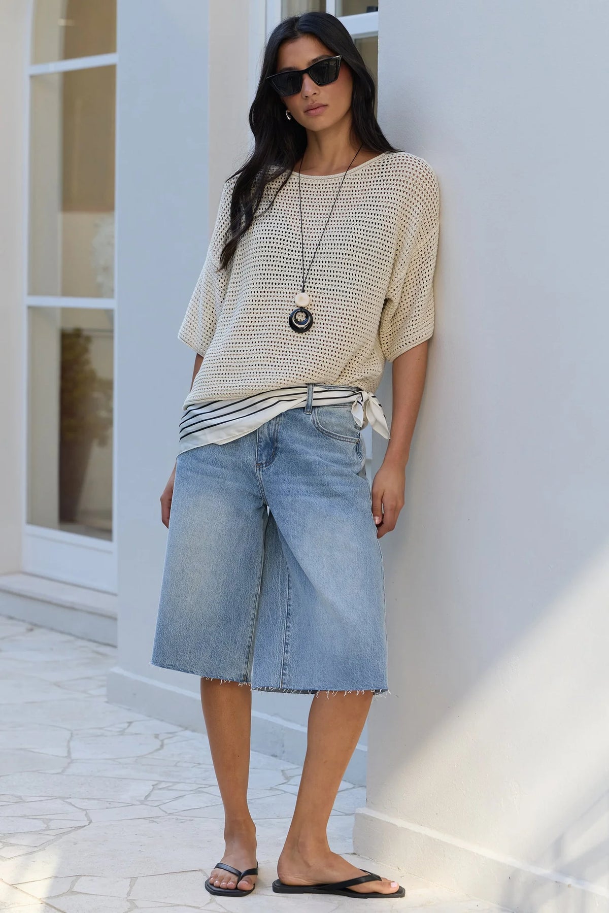 Stories Be Told Maverick Vintage Blue Bermuda Denim Shorts