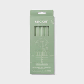 Reusable Glass Smoothie Straws Transparent