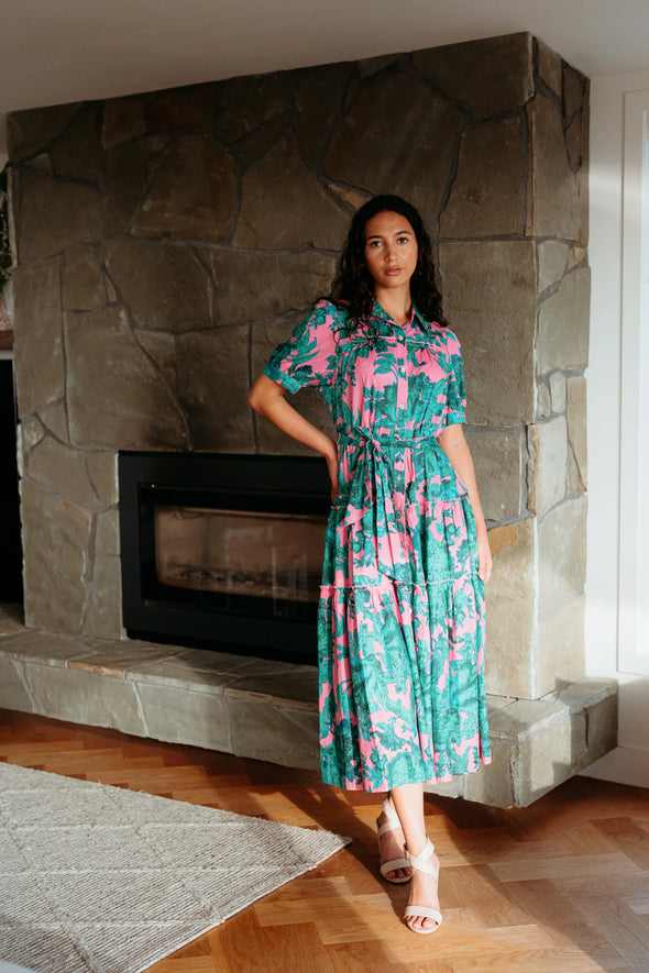 Seduce Elsie Dress Pink Jungle
