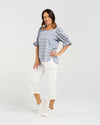 Seduce Sadie Top Blue Grid