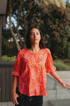Seduce Sadie Top Abstract Blush