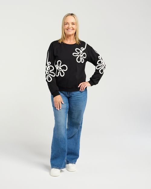 Seduce Aurelia Sweat Black/White