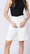 High-waisted fit with a sleek fly front and hook closure

Elasticated waistband at the back for comfort

Relaxed wide-leg silhouette

Functional pockets for everyday ease

Belt loops for versatile styling

Made from breathable 100% linen

Standard fit with no stretch