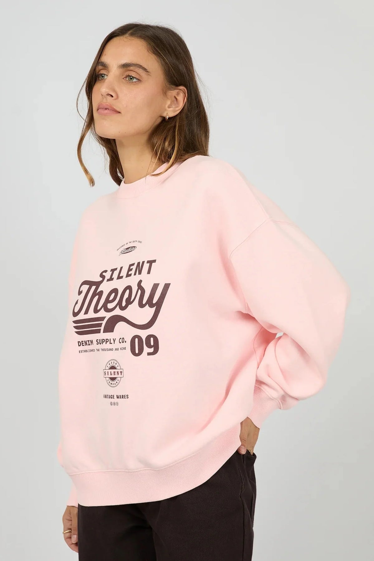 - Oversized fit
- Crew neckline
- Ribbed cuffs, hemline &amp; neckline
- Cotton fleece