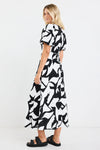 Stories Be Told Stage Maxi Dress Black Ivory Print