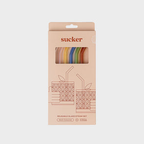 Reusable Glass Drinking Straws Multi Coloured