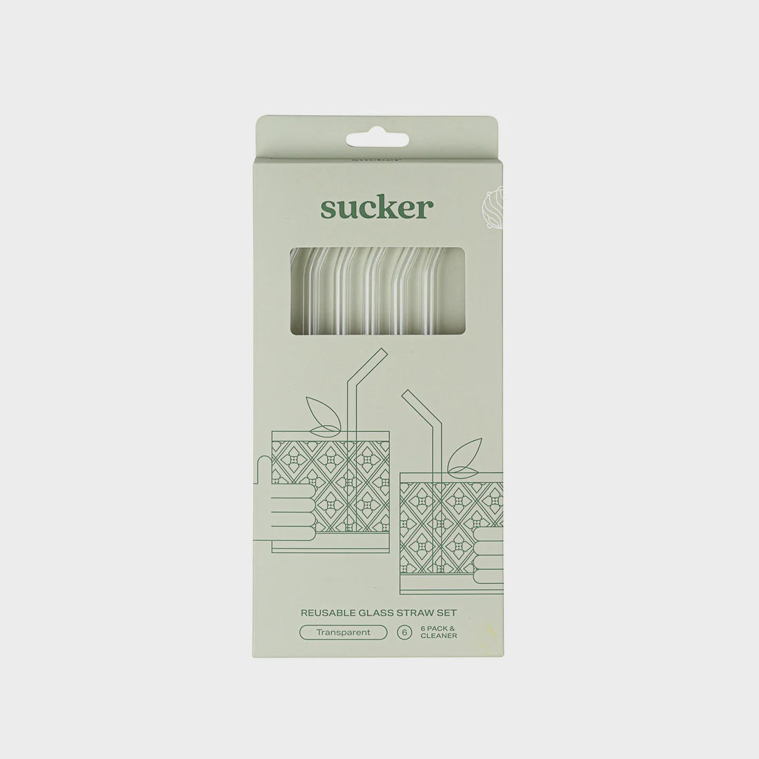 Reusable Glass Drinking Straws Transparent