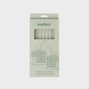 Reusable Glass Drinking Straws Transparent
