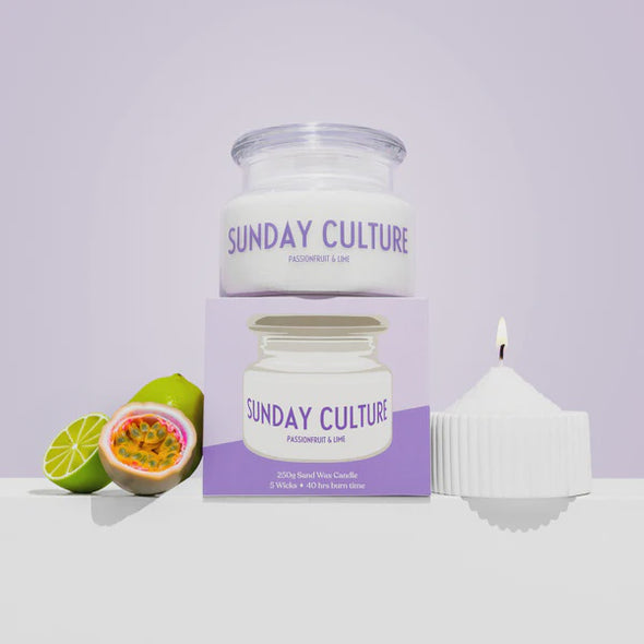 Get ready to vibe with our Passionfruit &amp; Lime Ready-to-Pour Sand Wax — the ultimate tropical escape in candle form. Bursting with juicy passionfruit, zesty lime, and a fruity twist of apple, strawberry, and peach, this scent is pure sunshine. Bright, playful, and mood-lifting — it’s like a mini vacation for your senses.

Customisable – Pour into any fire-safe vessel and make it uniquely yours.

Includes 10 wicks – Perfect for multiple pours or extended burning.

Up to 60 hours burn time – Long-lasting 