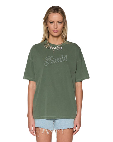 This oversized tee features a unique twist, making it the perfect addition to your collection. Elevate your look and add a touch of sophistication to your style.