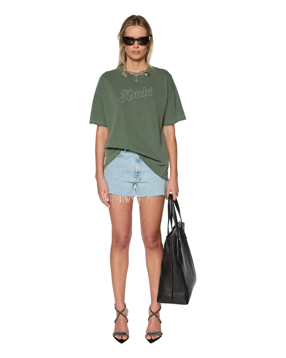 This oversized tee features a unique twist, making it the perfect addition to your collection. Elevate your look and add a touch of sophistication to your style.