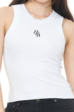 Huffer Signature Rib Tank White