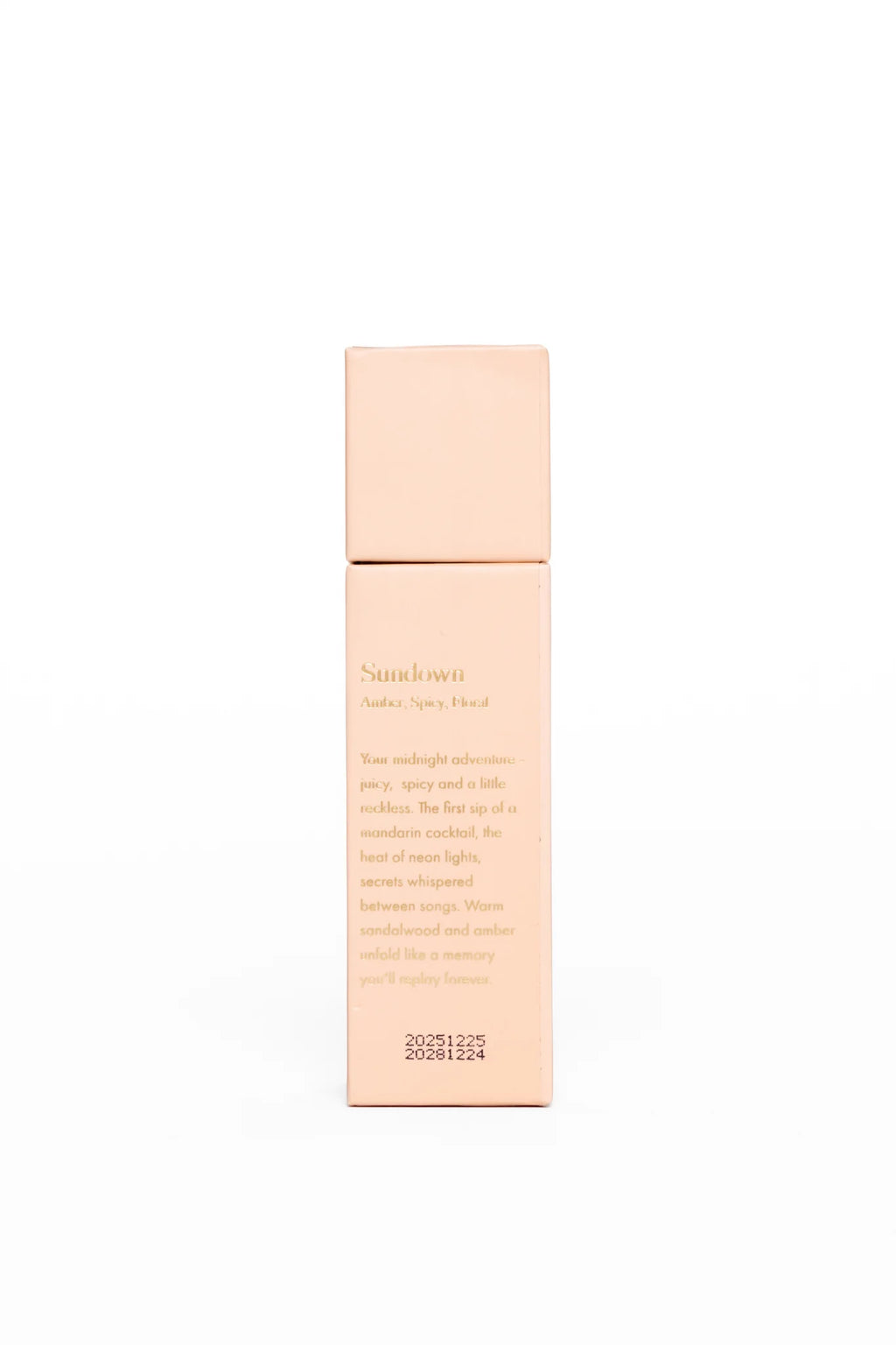 Your midnight adventure - juicy, spicy and a little reckless. The first sip of a mandarin cocktail, the heat of neon lights, secrets whispered between songs. Warm sandalwood and amber unfold like a memory you'll replay forever.

- Notes of amber, spice &amp; floral
- 10ml glass spray bottle, perfect for on-the-go
- Makes a thoughtful gift or signature scent