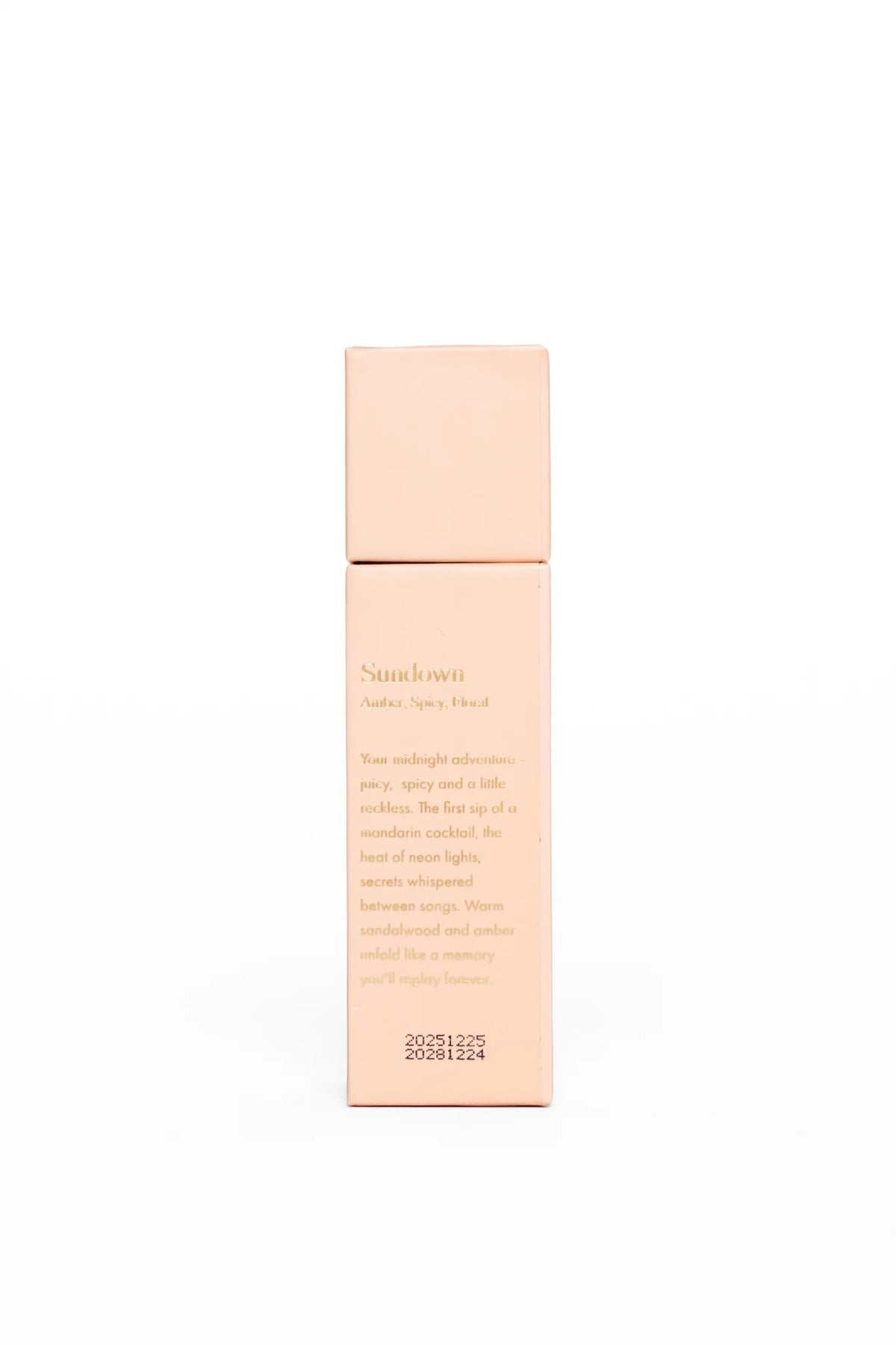 Your midnight adventure - juicy, spicy and a little reckless. The first sip of a mandarin cocktail, the heat of neon lights, secrets whispered between songs. Warm sandalwood and amber unfold like a memory you'll replay forever.

- Notes of amber, spice &amp; floral
- 10ml glass spray bottle, perfect for on-the-go
- Makes a thoughtful gift or signature scent