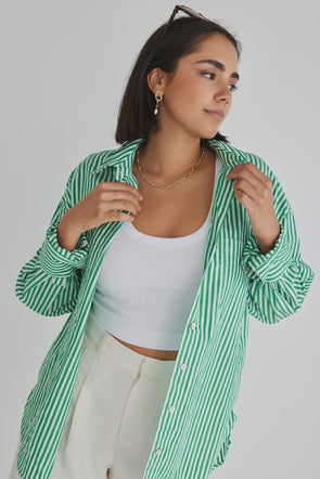 Stories Be Told You Got This Green Stripe Shirt