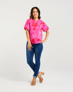 Zafina Andy Top Fuchsia Burst