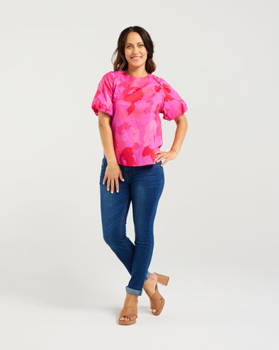 Zafina Andy Top Fuchsia Burst