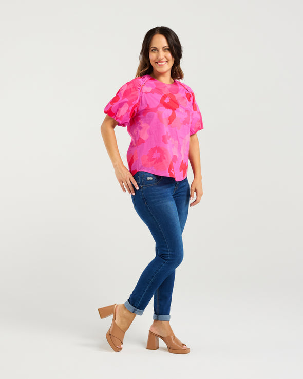 Zafina Andy Top Fuchsia Burst