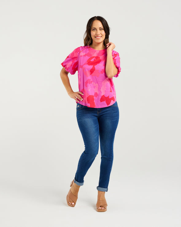 Zafina Andy Top Fuchsia Burst