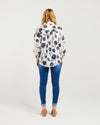 Classic button-down shirt design

Collar neckline with scalloped trim

3/4 puff sleeves with elasticated cuffs

Delicate lace inserts for a feminine touch

Timeless and versatile style

100% Cotton