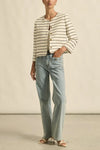 Crafted in 100% cotton

Fully lined in soft stretch fabric for all day comfort

Summer-weight boucle texture with a timeless feel

Round neckline and cropped silhouette for styling versatility

Brushed brass domed buttons for a refined accent

Rounded off front pockets that blend seamlessly into the boucle

Classic tailoring influence with a modern edge