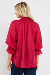 - Soft puff sleeves with subtle shirring
- Oversized fit for laid-back comfort
- Flattering v-neckline adds feminine charm
- Plain design offers endless styling options
- Natural linen-lyocell blend for breathable softness
- Fabric Composition - 55% Linen 45% Lyocell