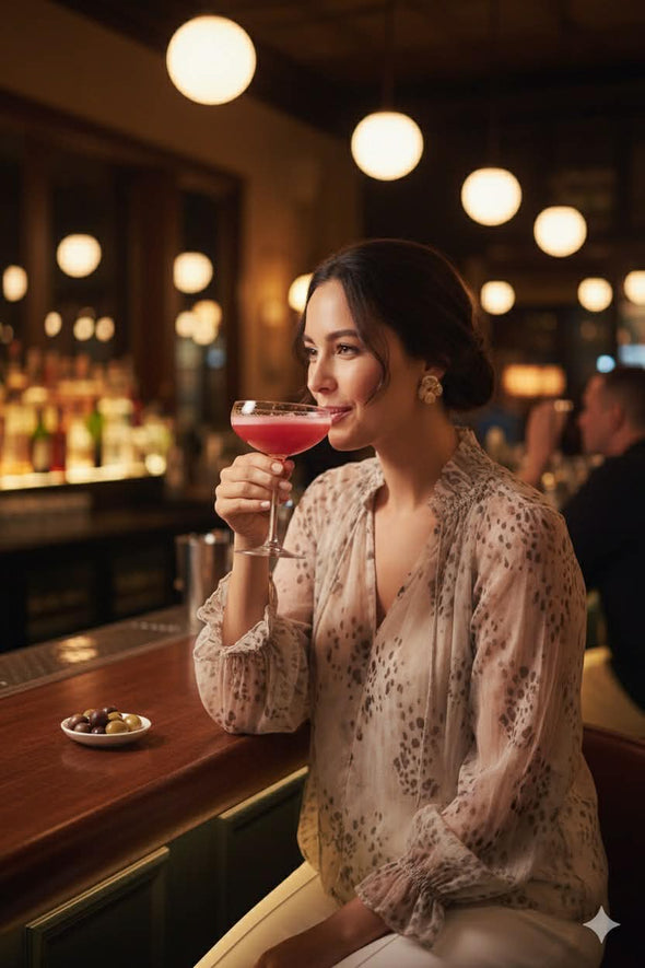 Oversized fit with romantic puff sleeves

Lightweight fabric with a soft, flowy drape

Unique floral-inspired animal print for a modern twist

Easy pull-on style for comfort and ease

Made from 100% polyester for a silky-soft feel