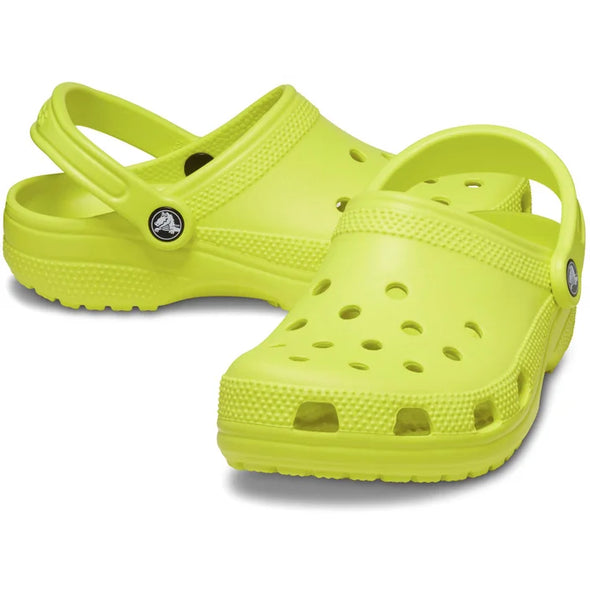 The Crocs classic clog in vibrant Acid Lime green