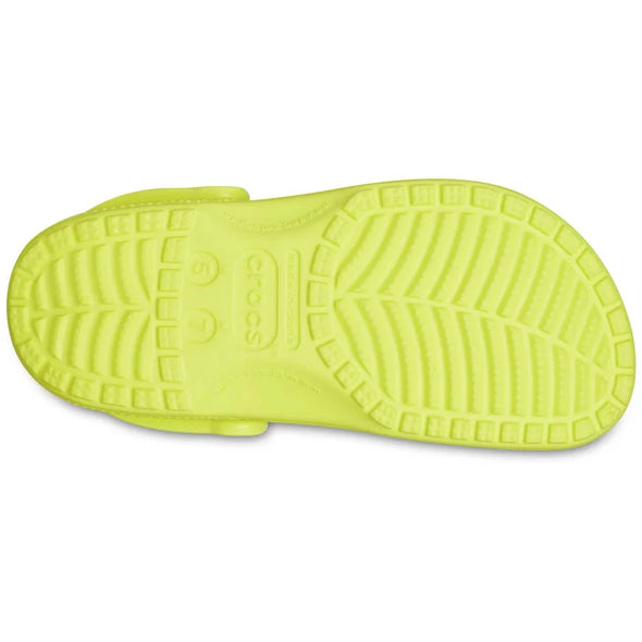 The Crocs classic clog in vibrant Acid Lime green