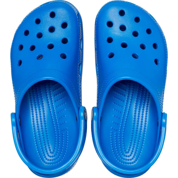 the classic croc clog in bolt blue. A versatile and easy wearing shoe