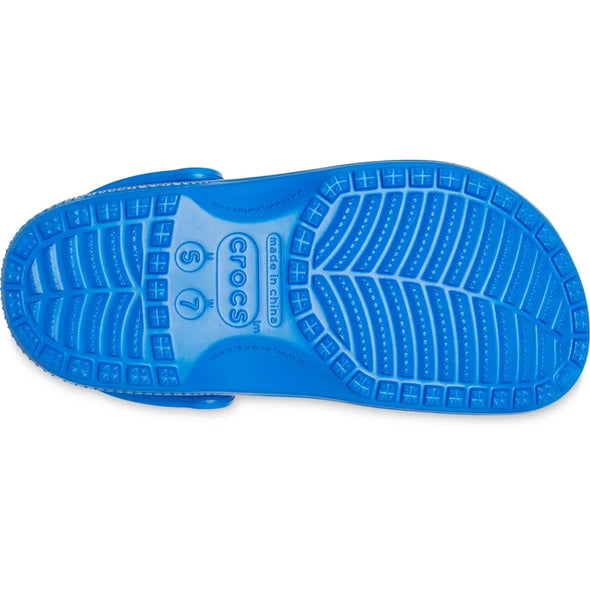 the classic croc clog in bolt blue. A versatile and easy wearing shoe