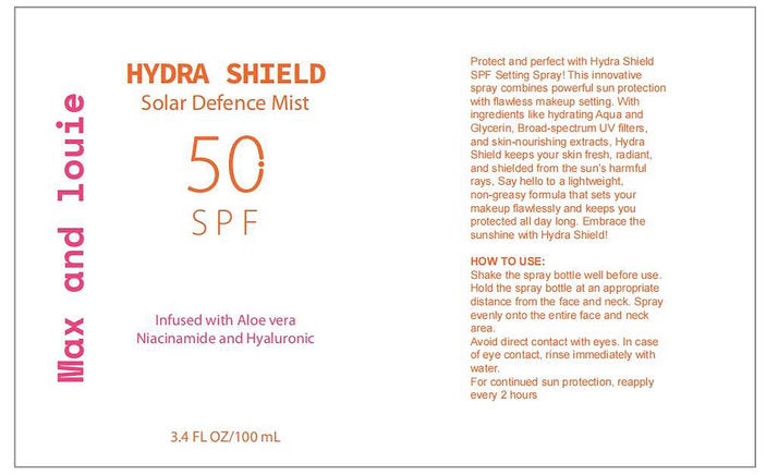 Max and Louie Hydra Shield Solar Defence Mist SPF 50
