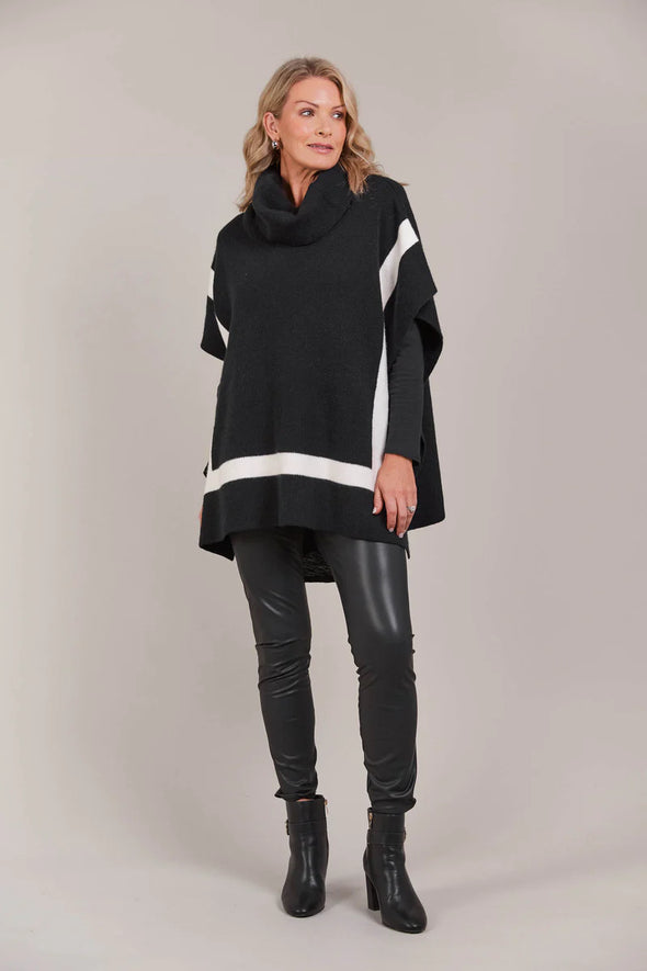 Rolled turtle neck
Elbow length sleeves
Side vents
High-low hem
Relaxed fit
42% Acrylic, 30% Polyester, 28% Nylon
One Size