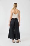Elasticised waist
Side pockets
Wide flared ankle-length
100% Linen