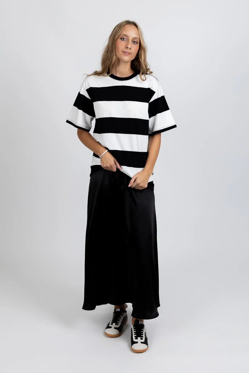 Federation Striped Tour Tee Black/White